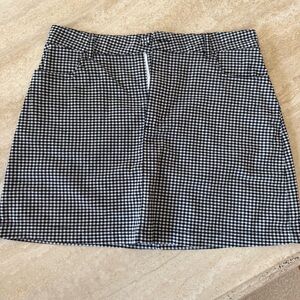 Classic Black and White Gingham Skirt